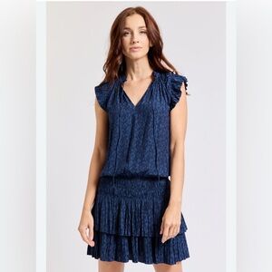 Jacquard Short Sleeve Drop Waist Dress NWOT